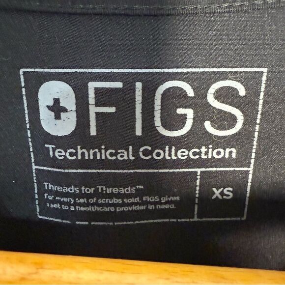 Figs Casma Top and Livingston High Waist Pants Set Black |  XS - Picture 2 of 8